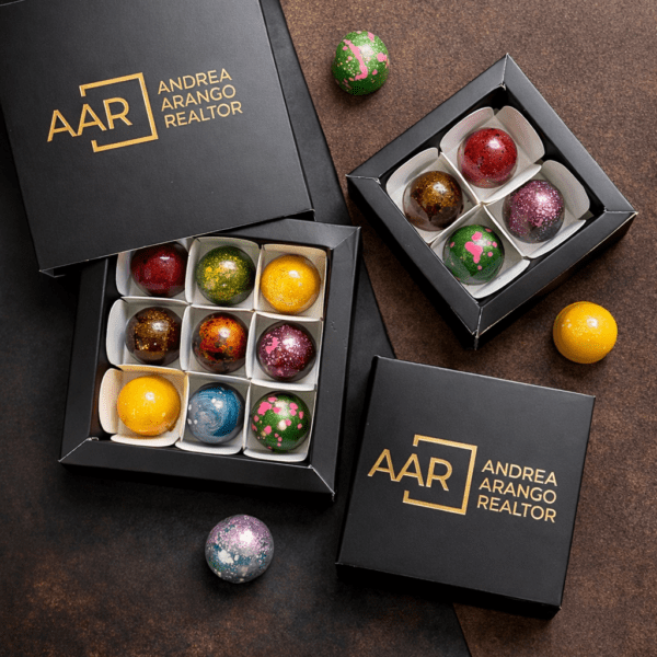 Bombones x4 estampado metalizado