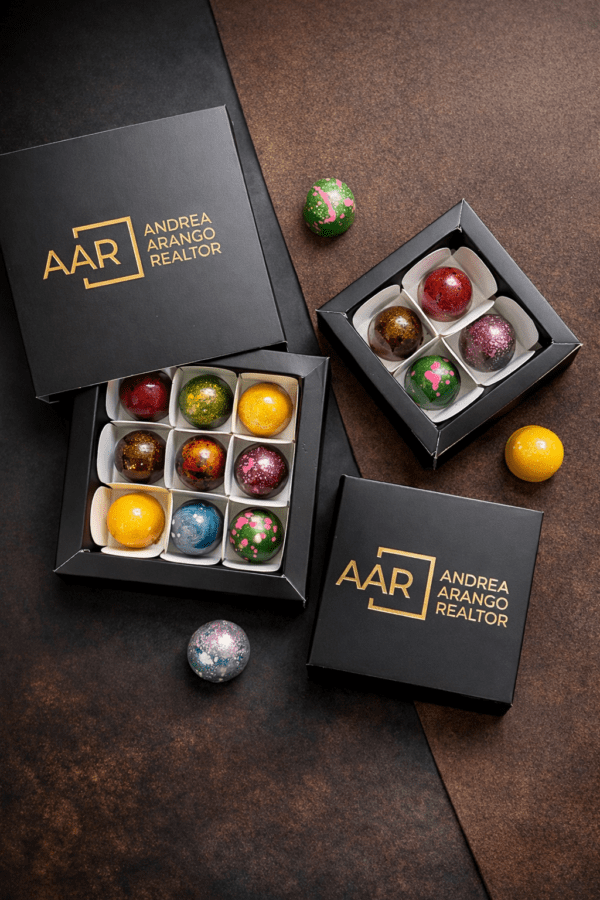 Bombones x4 estampado metalizado