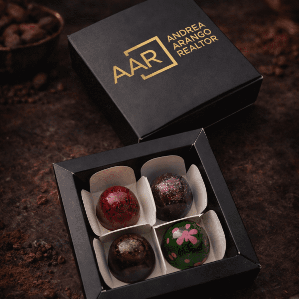 Bombones x4 estampado metalizado