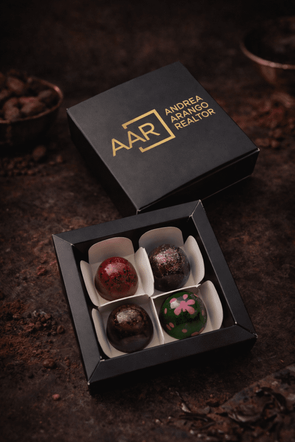 Bombones x4 estampado metalizado