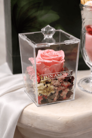Rosa preservada cristal
