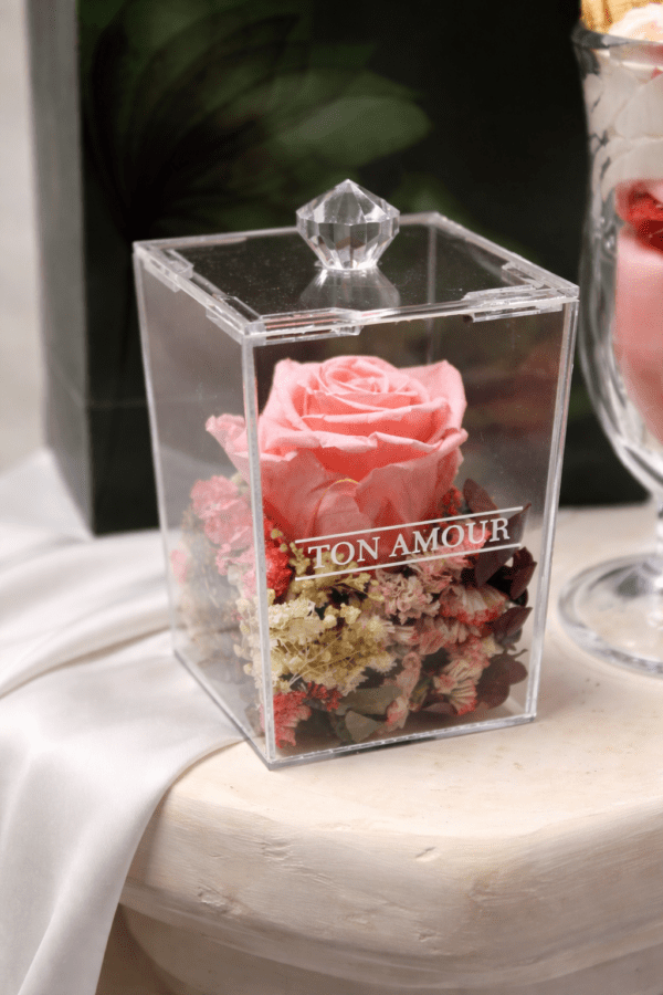 Rosa preservada cristal