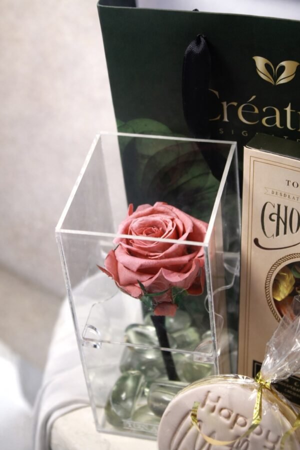 Rosa con tallo encantada