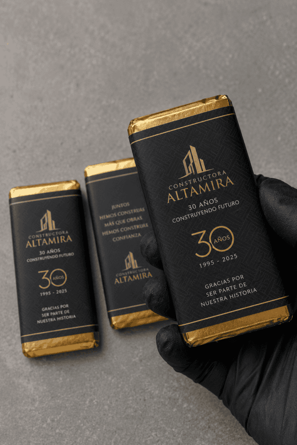 Pieza Cacao· Tabletas de chocolate personalizadas para empresas