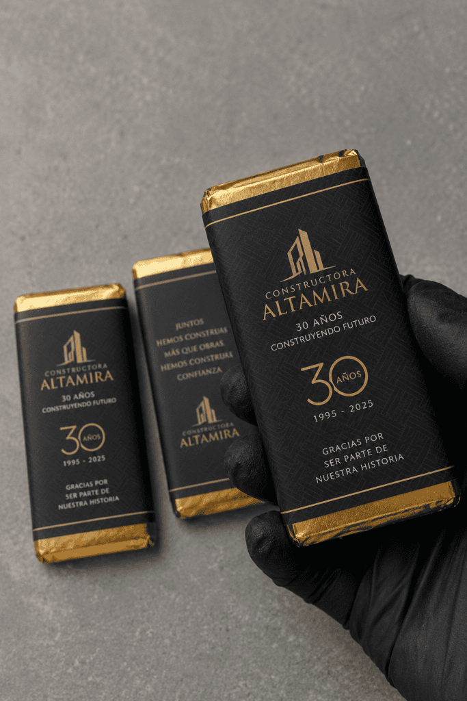 Pieza Cacao· Tabletas de chocolate personalizadas para empresas