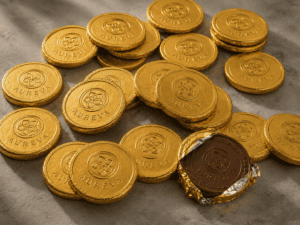 Relieve Cacao · Monedas de chocolate personalizadas para empresas