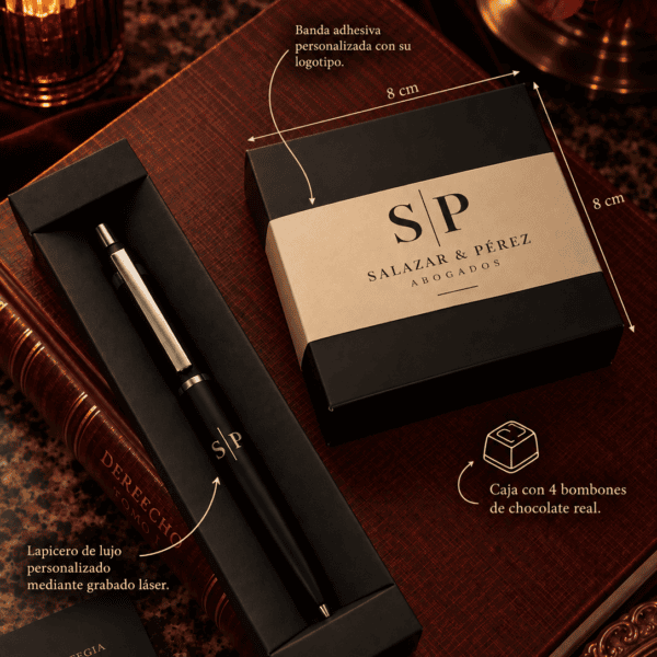 Set Signature · Bombones y lapicero personalizado para empresas