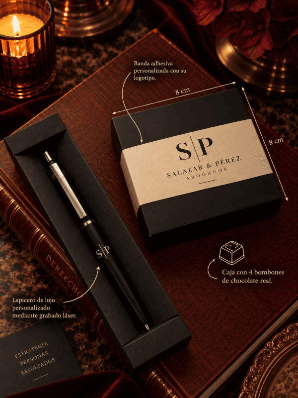 Set Signature · Bombones y lapicero personalizado para empresas