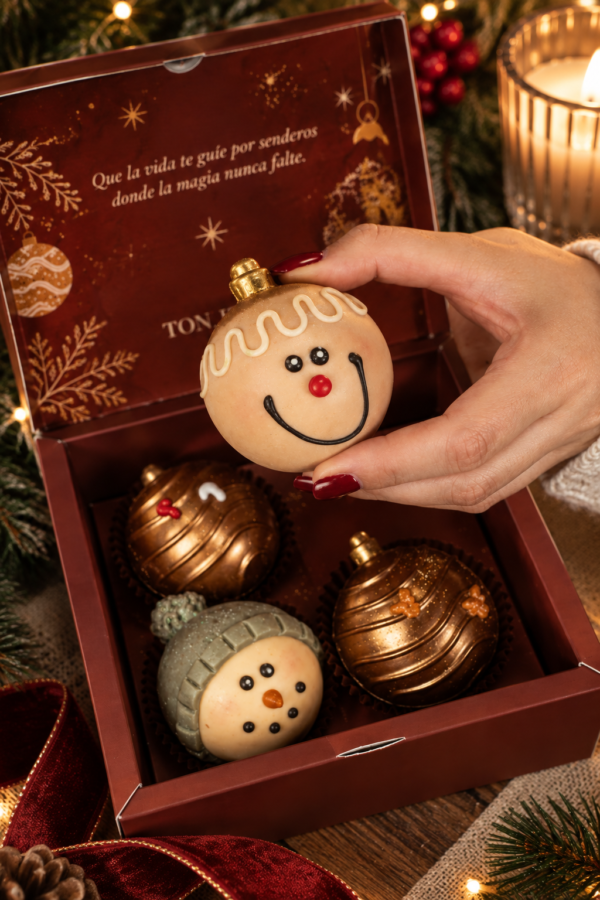 Noche de Invierno — Caja de 4 Chocobombas Navideñas