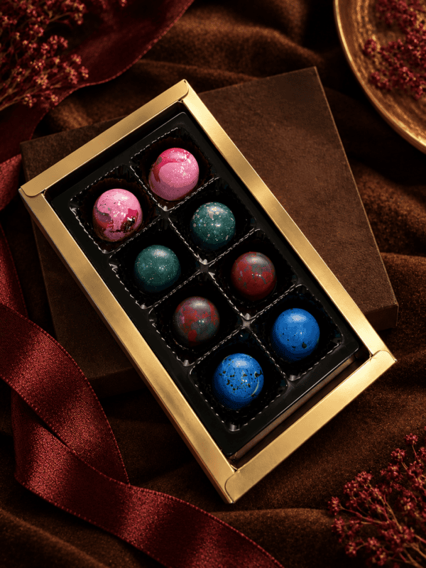 Caja golden 8 Bombones de Chocolate | Regalo Corporativo