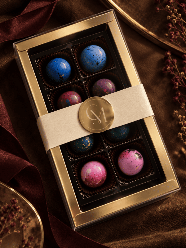 Caja golden 8 Bombones de Chocolate | Regalo Corporativo