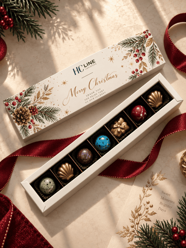 Noël 7 — Caja Navideña de Bombones Personalizada