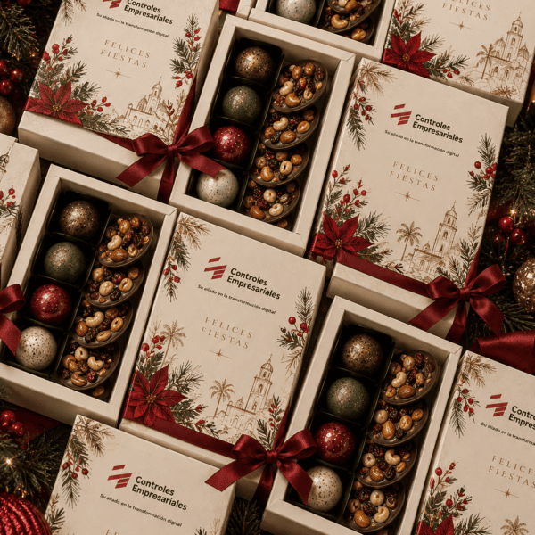 ChatGPT Image 13 sept 2026, 20_13_04 Selección Cacao navidad · Bombones personalizados para empresas