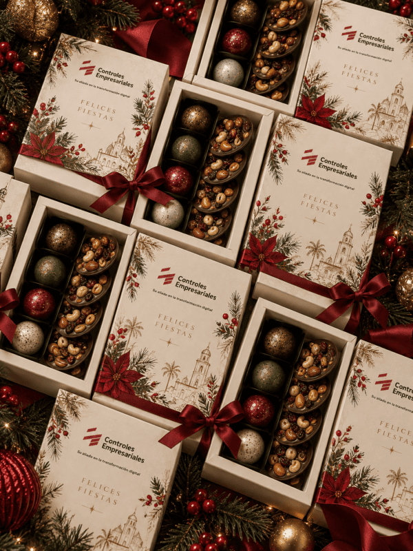 ChatGPT Image 13 sept 2026, 20_13_04 Selección Cacao navidad · Bombones personalizados para empresas