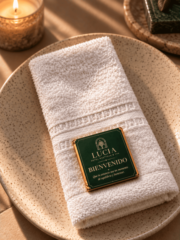 Bienvenida de lujo en el spa Petit signature | chocolates personalizados